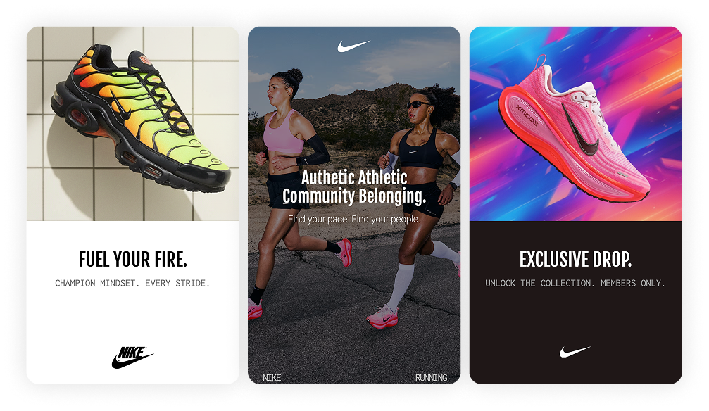 Trois publicités Nike de référence
